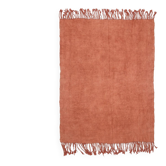 Kilim Turc Vintage Terracotta Uni, Tapis Naturel pour Salon et Chambre