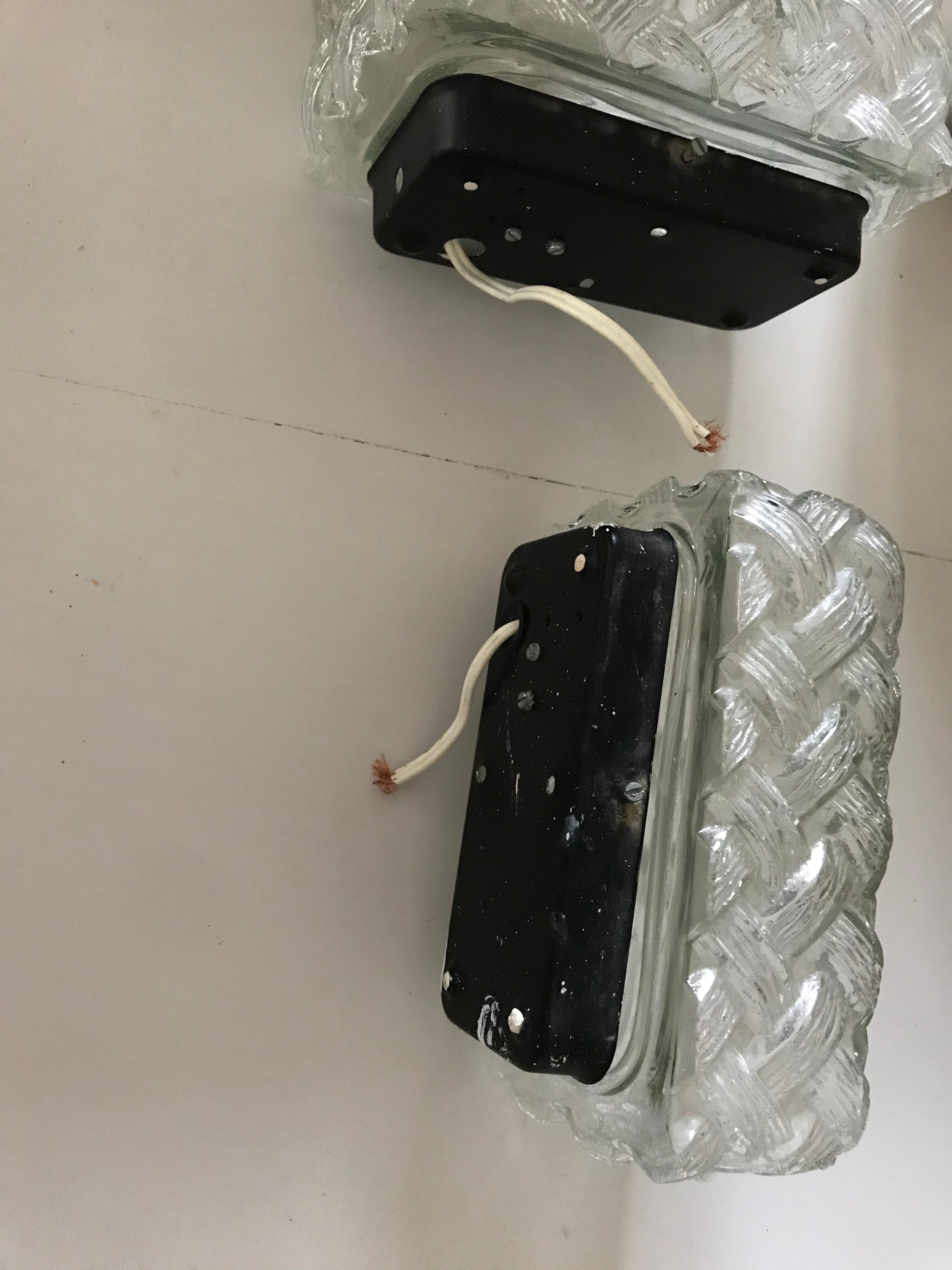 Pair of vintage wall lamps