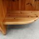 1970s solid pine brutalist round coffee table