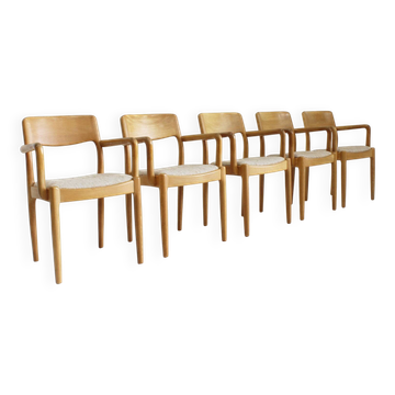 Vintage mid-century dining room chairs 1960s, set of 5