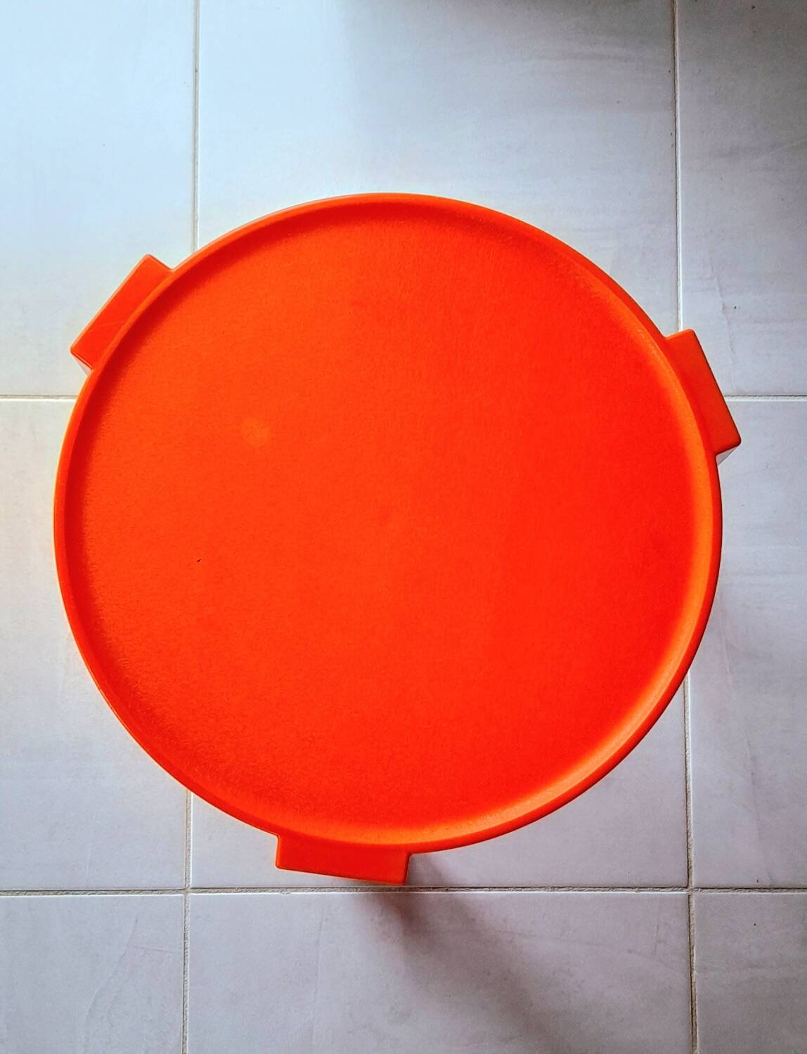 Prisunic orange side table 70s