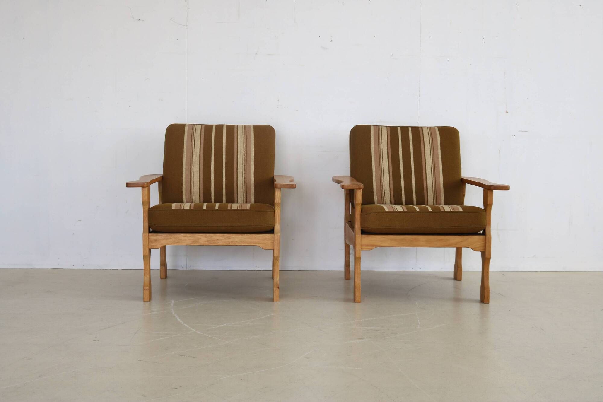 Sofa danois en chêne vintage, années 50