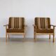 Sofa danois en chêne vintage, années 50