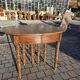 12-foot round oak table with 7 extensions / 20 people