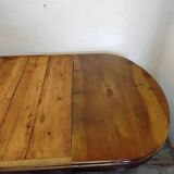 Table ovale en bois avec rallonges