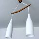 Suspension scandinave du milieu du siècle, verre teck