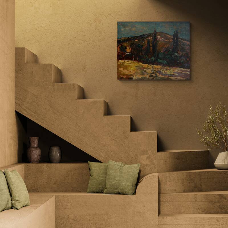 Landscape of Provence, 20th century, signed, oil on canvas, 50x65cm, unframed