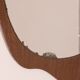Miroir mural vintage des années 60 en bois de teck design danois