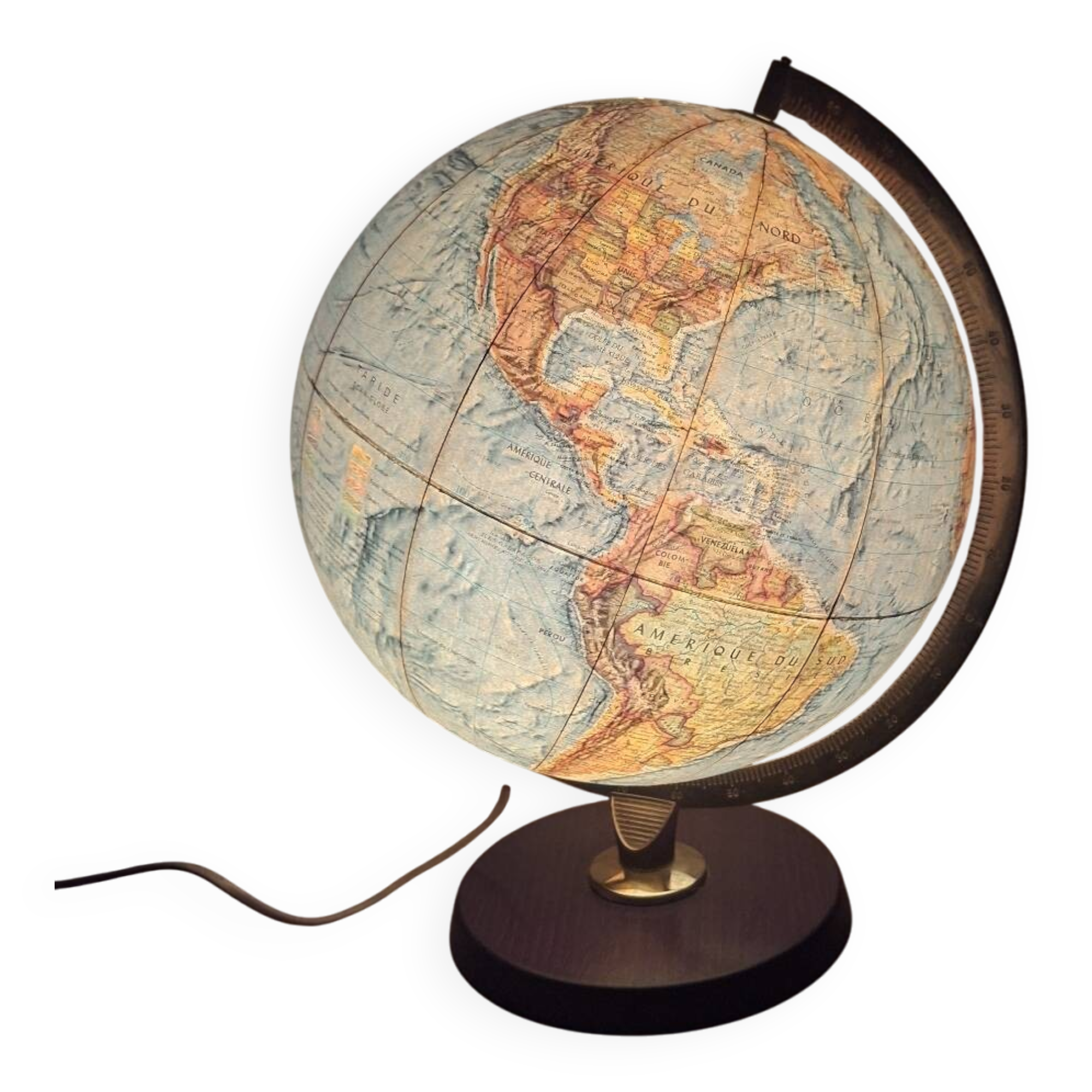 Illuminated globe, taride, 1970-1880, 30 cm