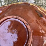 Dish on foot, glazed Provençal ceramic