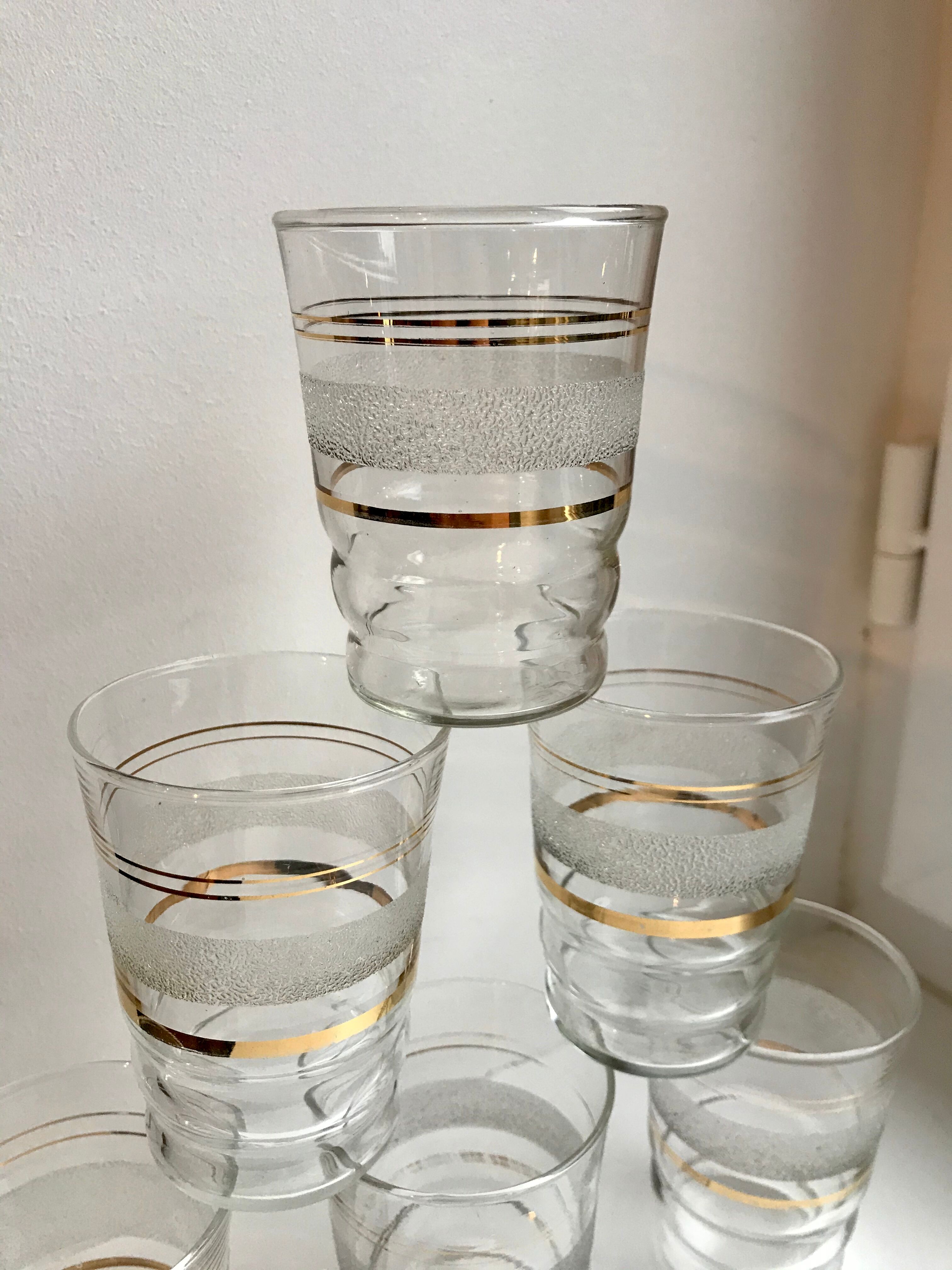 Set of 6 50s granite water glasses