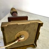 Lampe vintage bois et laiton