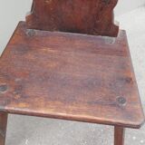 Pair of antique solid oak chairs