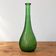 Vintage green glass bottle vase with geometric relief – H 33 cm