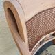 Fauteuil cabriolet palecek – bois brut & cannage