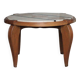 Art Deco wooden coffee table, marble top living room table, side table.