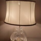 Crystal lamp Lalique with two doves model Ariane