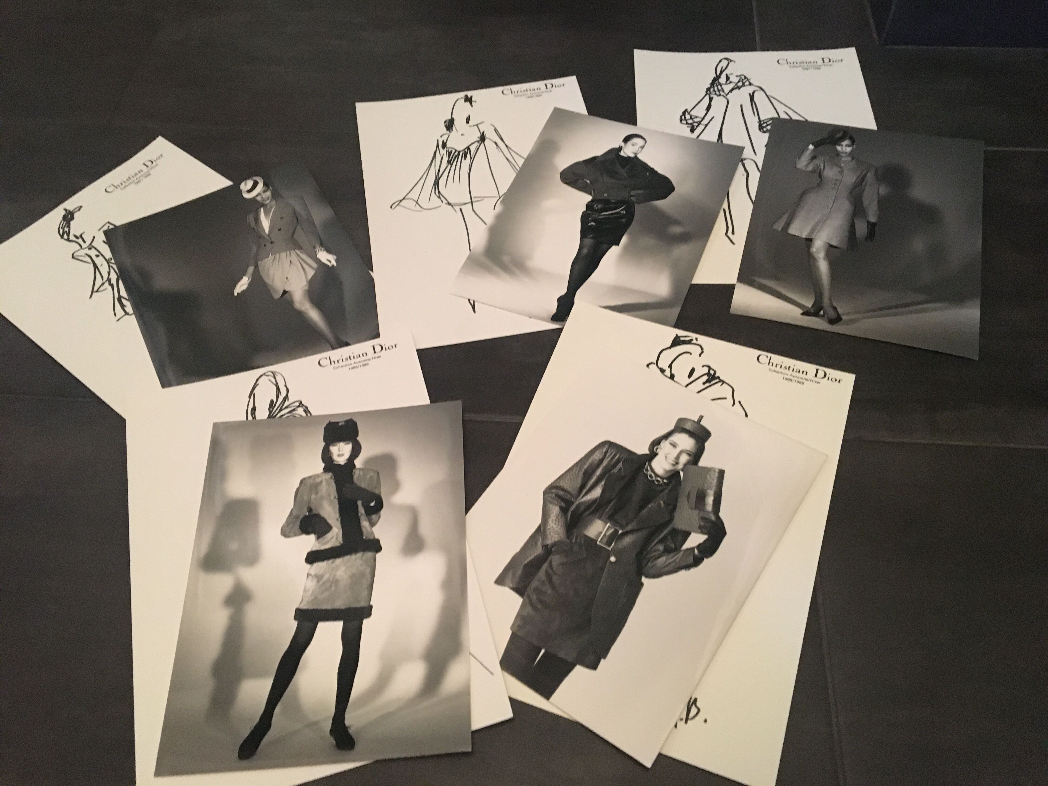 Christian Dior, illustration de mode de presse collection 1987-1988