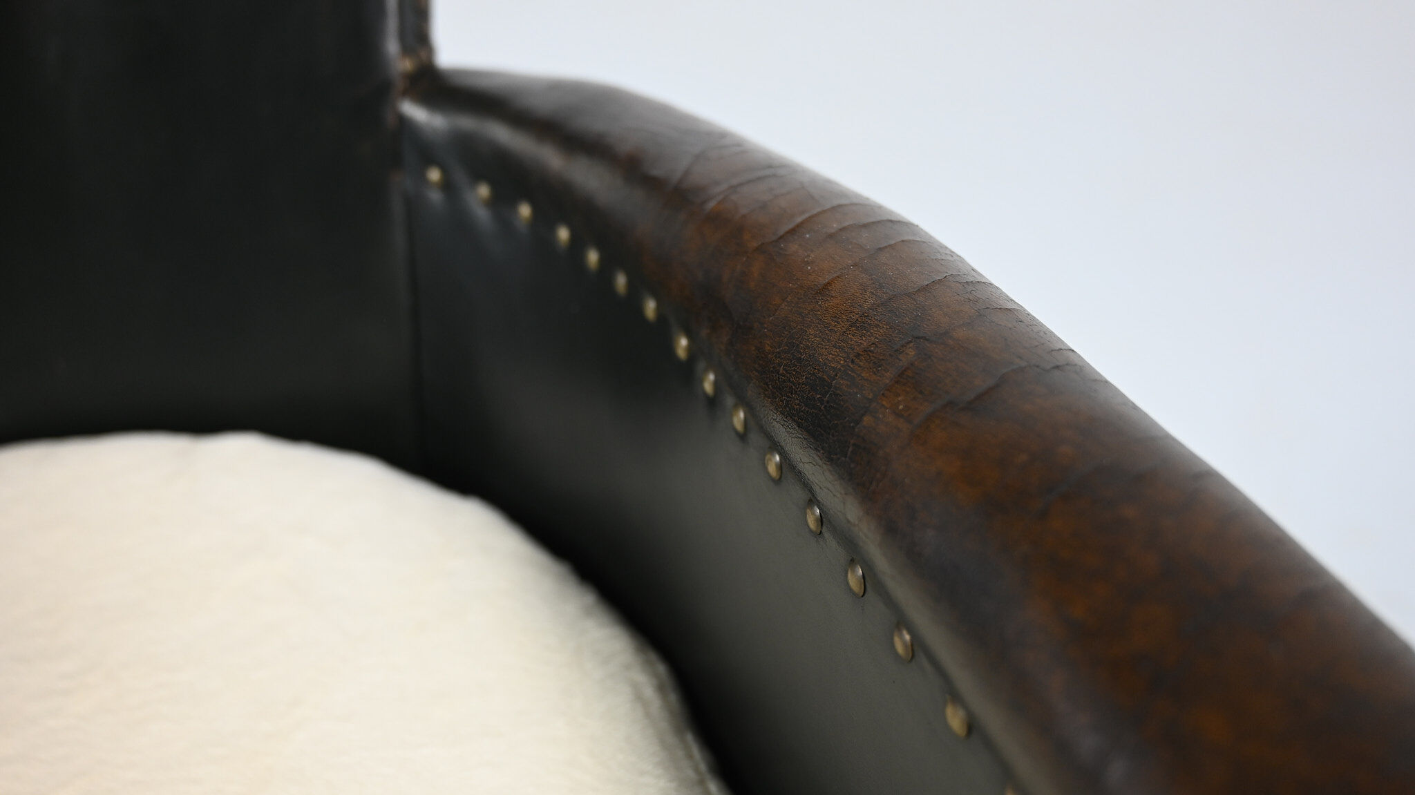 Otto Schulz leather club chair, for Boet. Sweden, C.1940