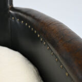 Otto Schulz leather club chair, for Boet. Sweden, C.1940