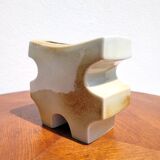 Beige ceramic vase