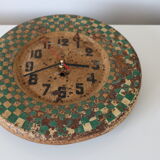 Green Japy checkerboard wall clock