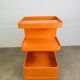Flair dessert for Prisunic in orange plastic, seventies.