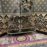 Presentation shelf in bronze and smoked glass