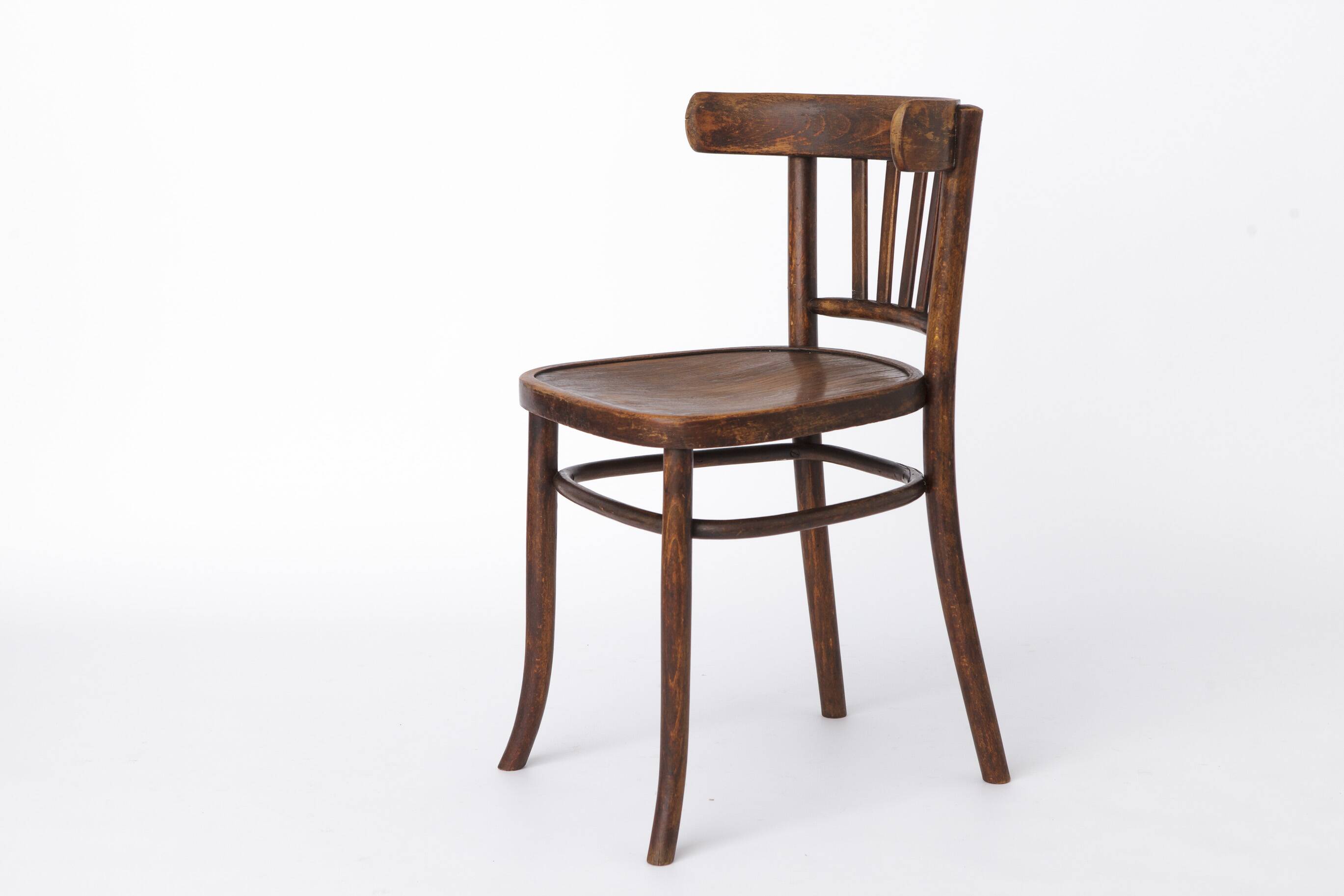 Vintage Wooden Desk Chair 1930s–1950s, Belgian Beech Wood Chair