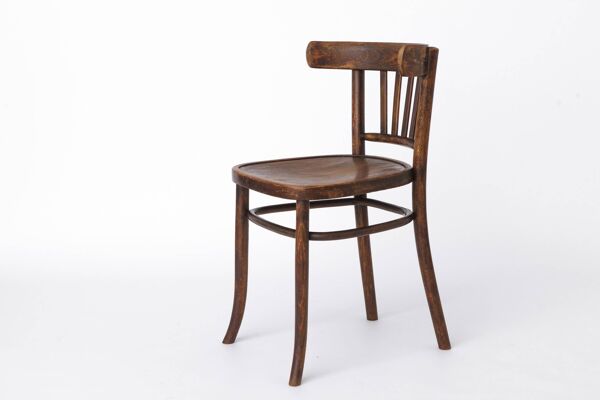 Chaise de bureau en bois vintage 1930-1950, chaise en hêtre belge