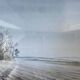 Tableau Aquarelle "Paysage icaunais" par Roger Hirsch - Bourgogne + cadre