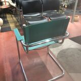 Lot de 3 fauteuils en cuir