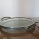 Modernist art deco tray in silver metal and smoked glass 1940s