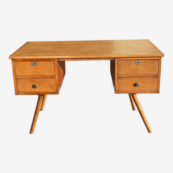 Oak desk 50s compass