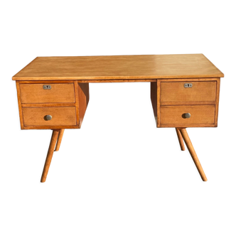 Oak desk 50s compass