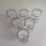 6 crystal wine glasses