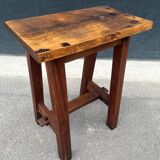 Vintage wooden farm stool