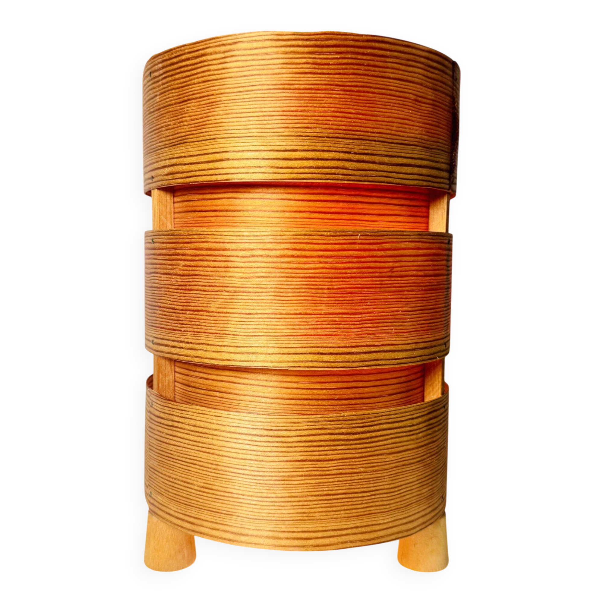 Tripod Pine Veneer Table Lamp By Hans-Agne Jakobsson For Ab Markaryd, Sweden 1960S