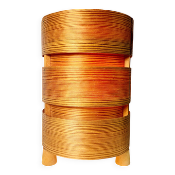 Tripod Pine Veneer Table Lamp By Hans-Agne Jakobsson For Ab Markaryd, Sweden 1960S