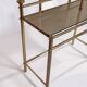 Coiffeuse vanity vintage en laiton avec tabouret