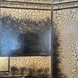 Lacquer screen year 70 geometric art-Deco patterns