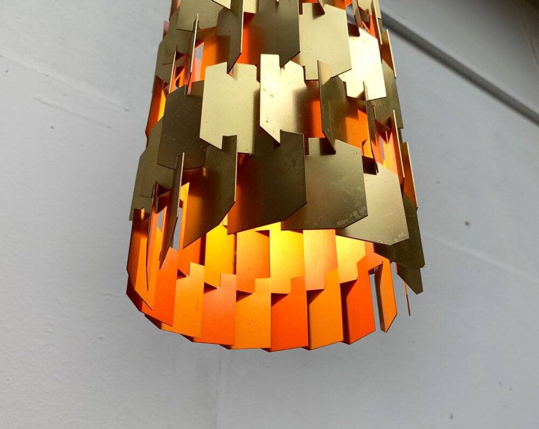 Danish Mid-Century Pop Facette Suspension by Louis Weisdorf for Lyfa, 1960s