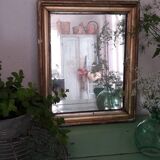 Miroir patine dorée 27x33