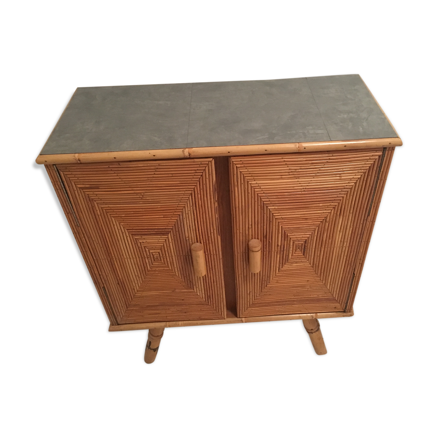 Vintage rattan buffet