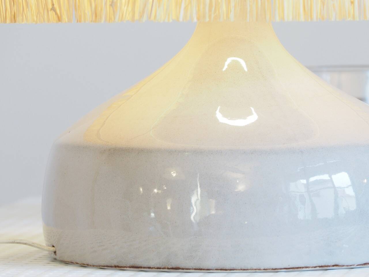 Large enamelled ceramic lamp by Jean CHATONEY