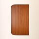 Teak and metal wall-mounted bedside table