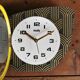 Vintage clock asymmetrical silent wall clock "Maty golden black"