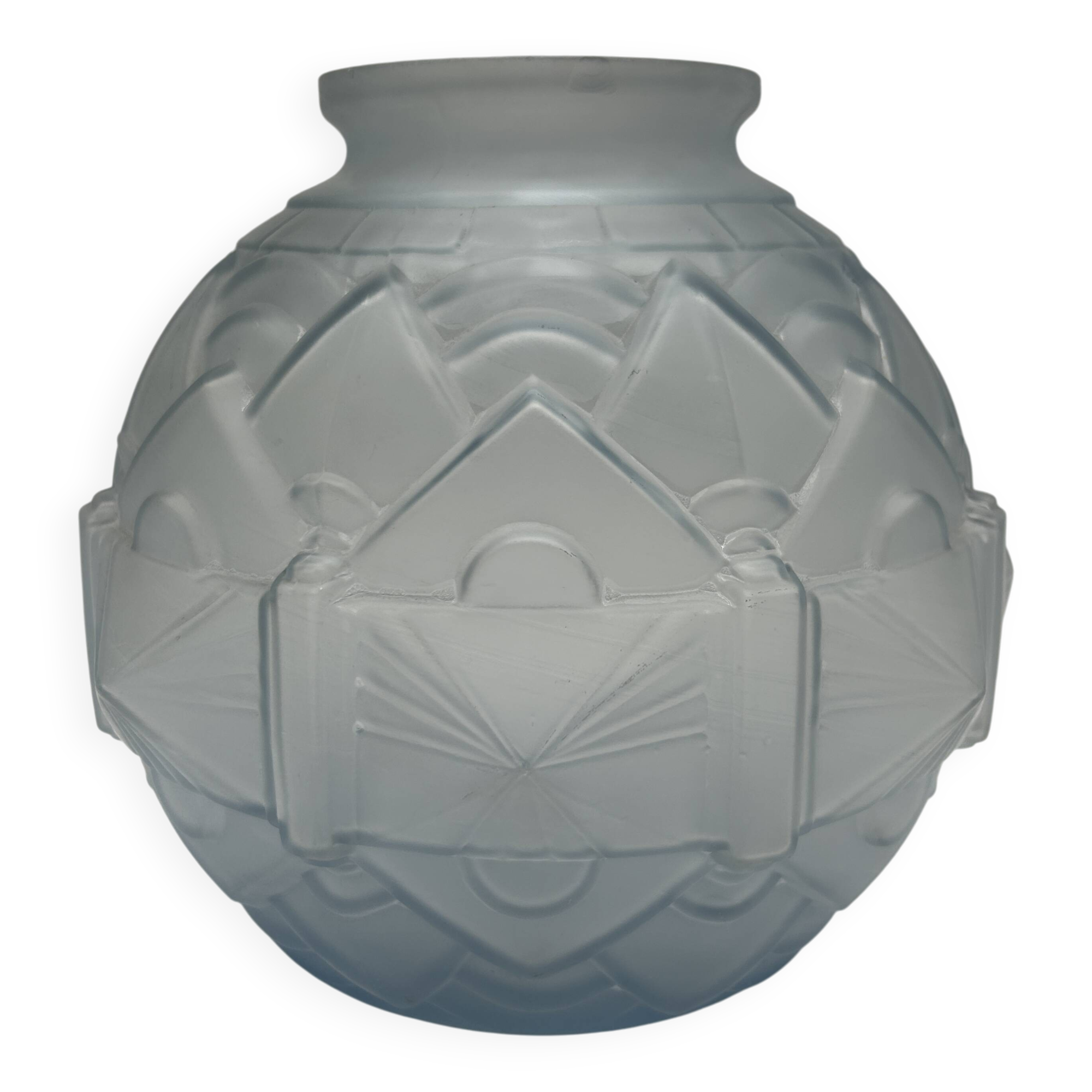 ART DECO period glass ball vase