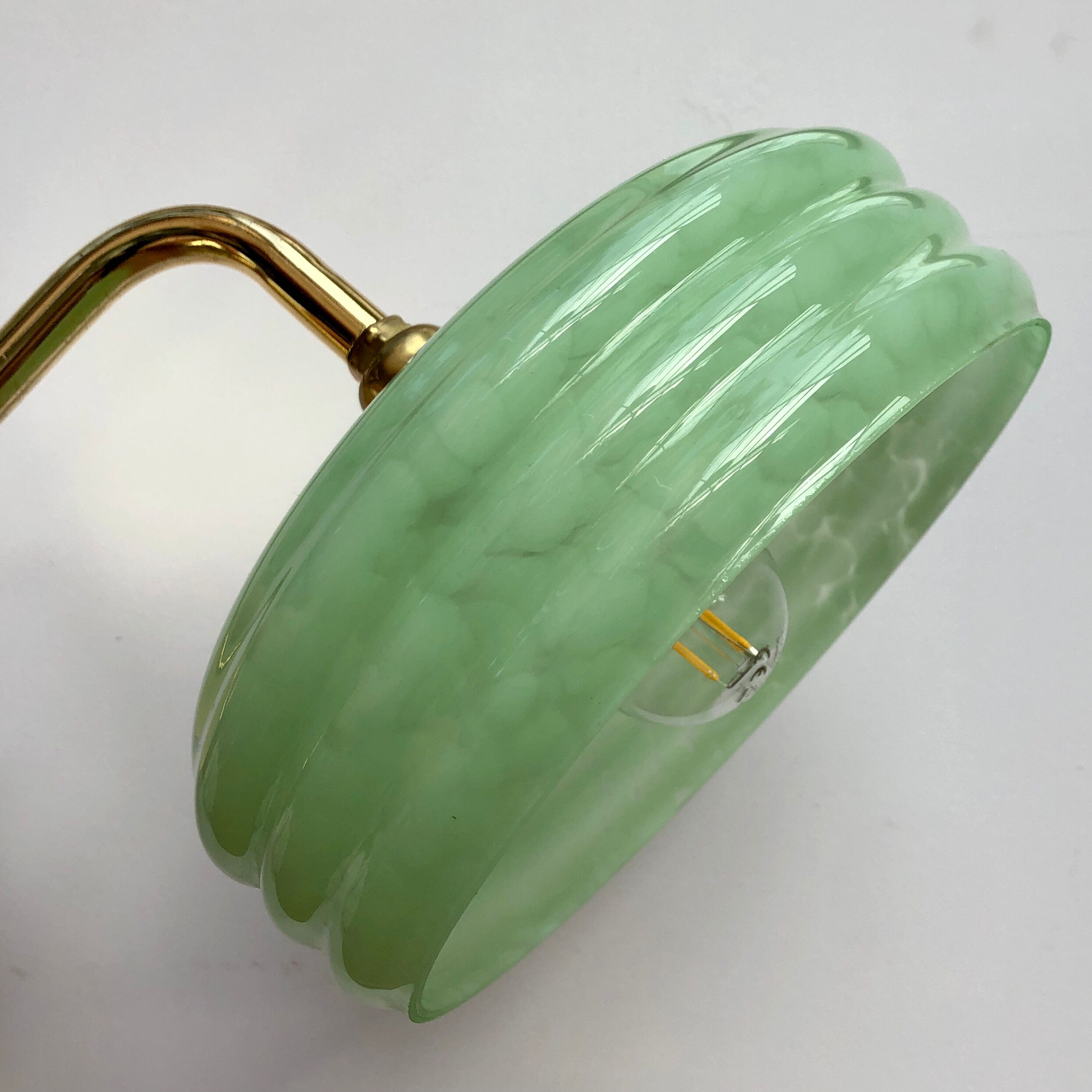 Clichy mint glass abt-day sconce