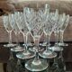 Set of 10 antique crystal glasses